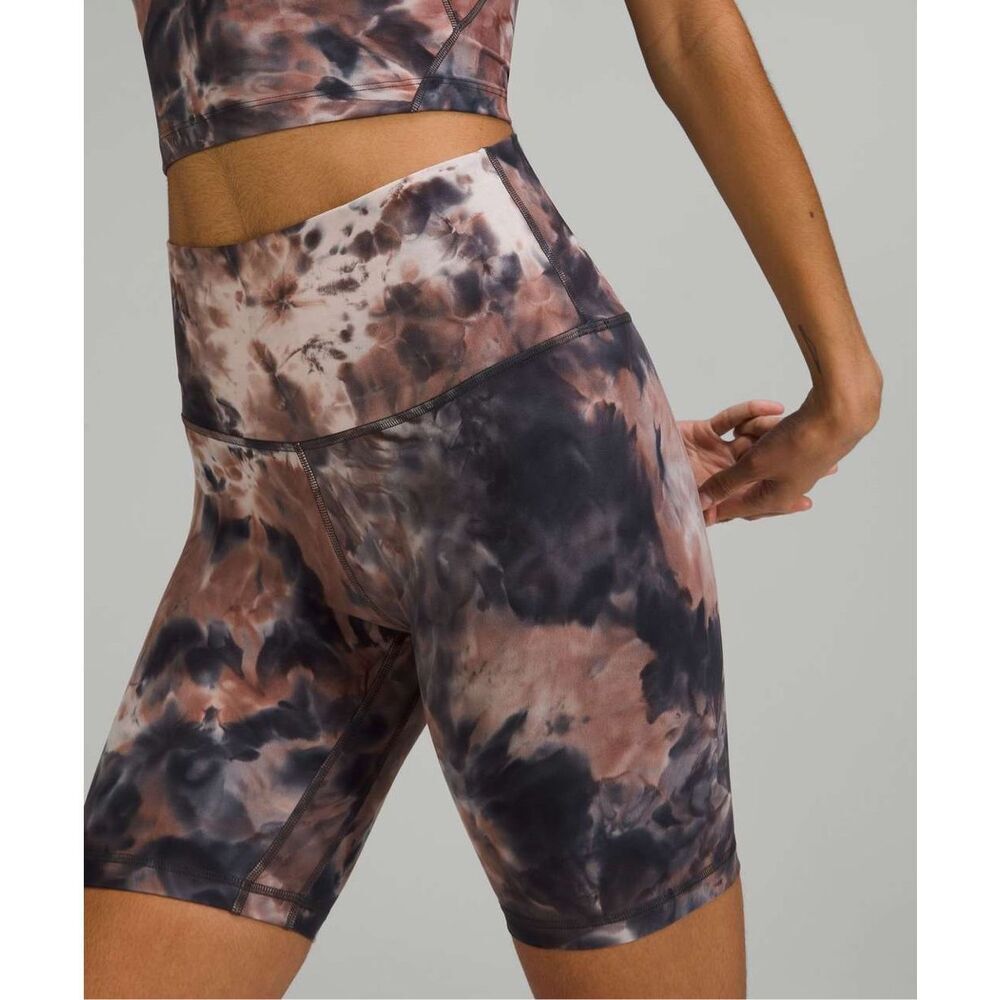 Lululemon Align High-Rise Short 8" Diamond Dye Seashell Smoky Topaz sz 4